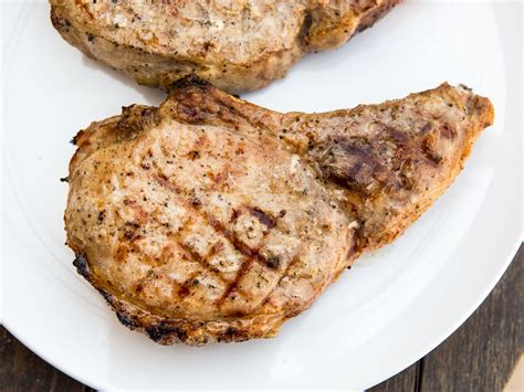 Marinate pork chops in steak seasoning and worcestershire sauce then sprinkle with a delicious steakhouse rub of brown sugar, salt, garlic powder, onion powder, cumin, black pepper, cayenne. Perfect Grilled Pork Chops Recipe | Serious Eats
