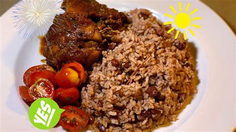 How To Make Jamaican Stew Chicken With Rice And Peas Youtube