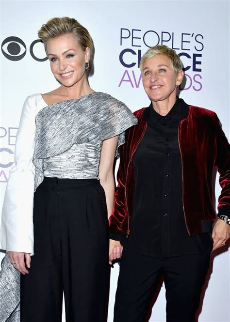 Ellen Degeneres Portia De Rossi 2017 Peoples Choice Awards Popsugar Celebrity