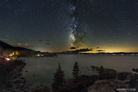 Sand Harbor Milky Way Tahoe Lake Tahoe Lake