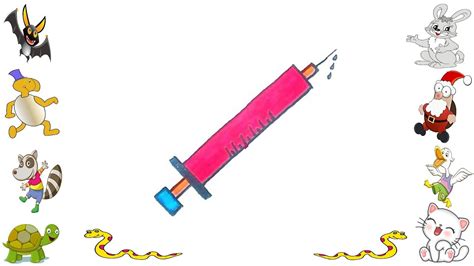 How To Draw Injection For Kids New Injection Drawing Easy And Simple