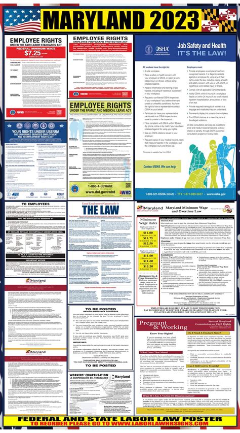 2023 Maryland Labor Law Posters ⭐ State Federal Osha Laborlawhrsigns