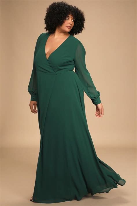 My Whole Heart Emerald Green Long Sleeve Wrap Dress Long Sleeve Wrap