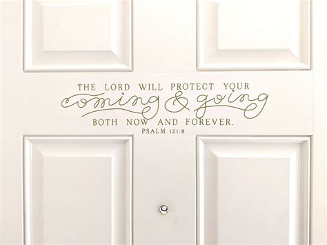 Coming And Going Bible Verse Door Decal Etsy