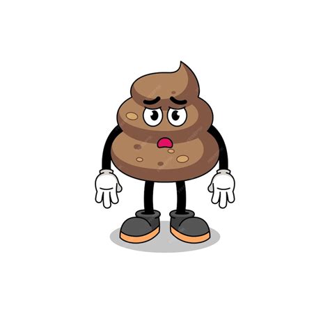 Premium Vector Poop Cartoon Illustration With Sad Face