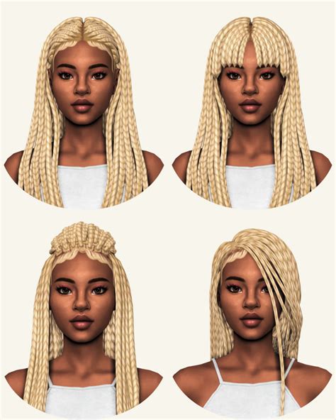 Braids Collection Sims Hair Sims Mods Sims