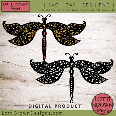 Pretty Dragonfly Svg Files For Cutting Machines Or Papercutting