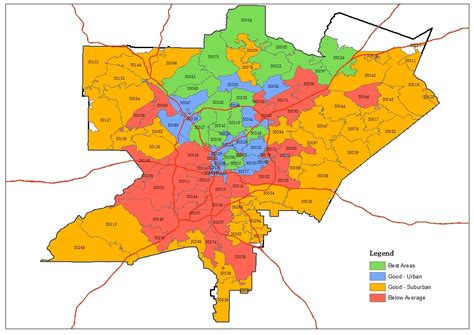 Map Based Atlanta Zip Code Study