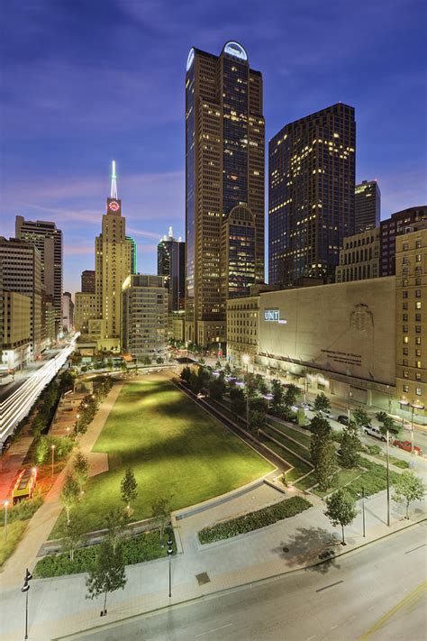 Main Street Garden Park In Downtown Dallas Photograph By Jeremy