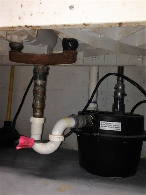 A Plumbing Question Pump Beneath Basement Utility Sink Pumps Sink And