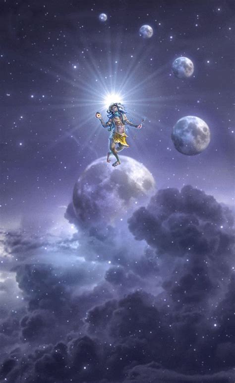 Lord Shiva As Nataraj In Cosmic Galaxy