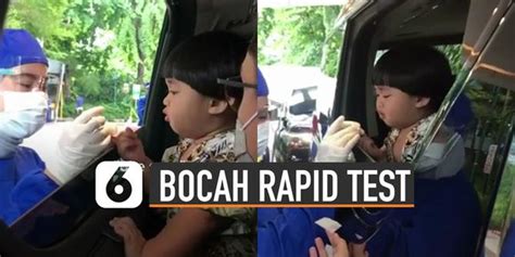 Video Ekspresi Gemes Bocah Tak Takut Rapid Test Enamplus