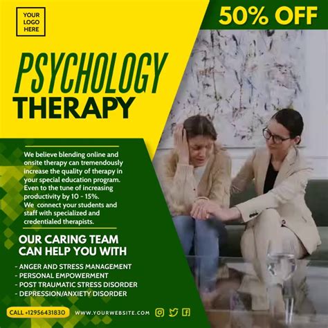 Psychiatric Counseling Services Ads Template Postermywall
