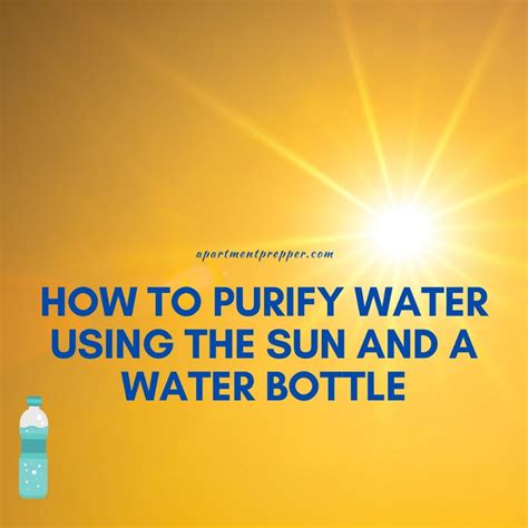 How To Purify Water Using The Sun And A Water Bottle Apartment