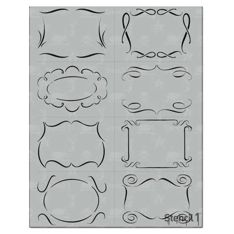 Stencil1 Flourish Borders Stencil 8 Pack S1 01 95 The Home Depot