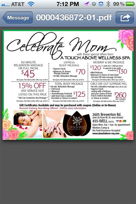 Pin By A Touch Above Spa On Wellness Spa Mothers Day Spa Day Spa