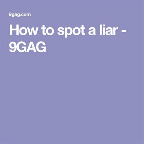 How To Spot A Liar Liar Human Behavior Spots