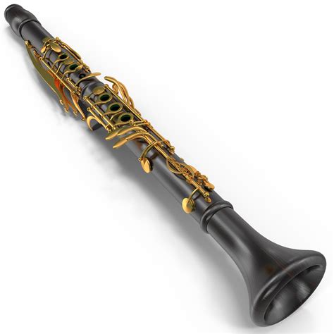 Instrumento Musical Clarinete Modelo 3d 79 3ds Obj Max C4d Ma