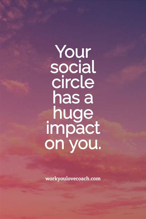 A Pink Sky With The Words Your Social Circle Has A Huge Impact On You