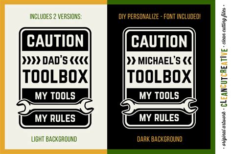 Download Mens Toolbox custom name decal - My Tools My Rules SVG file
