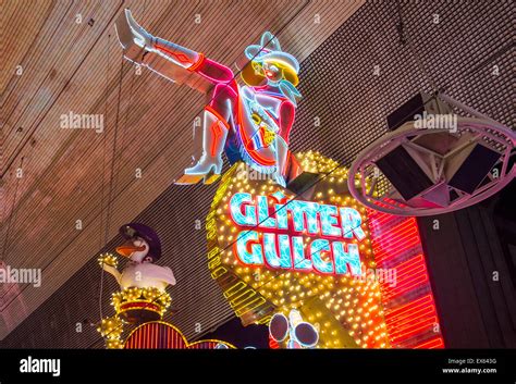Cowgirl Neon Sign In Downtown Las Vegas Stock Photo Alamy