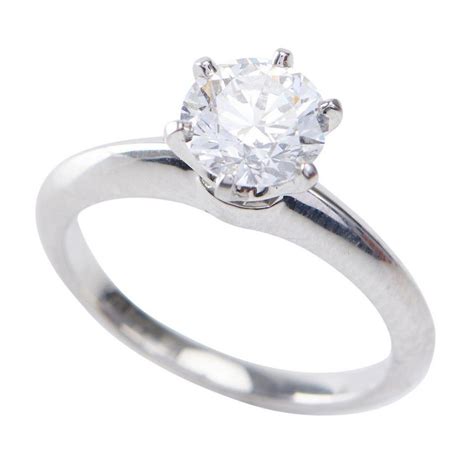 Tiffany 127ct Solitaire Diamond Ring In White Gold Rings Jewellery