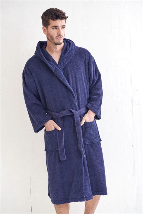 Men Comfy Bath Robe Long Dressing Gown Bathrobe Towelling Housecoat Nightwear Mens Nightwear