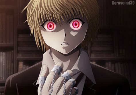 His tribe was massacred by the phantom troupe (which later appears in the series) when angered or excited kurapika's eyes turn scarlet. Kurapika | Hunter x Hunter 343 by Korosenai39 on DeviantArt