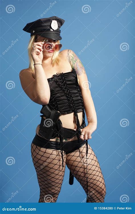 Sexy Police Officer Stock Photo Image