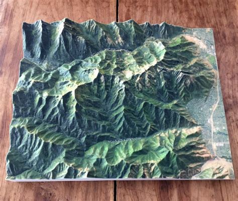 Wasatch Range 3d Printed Topographic Map Printing Process 3d Printing