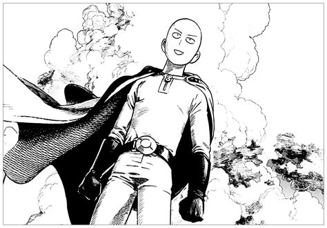 One Punch Man To Color For Children One Punch Man Kids