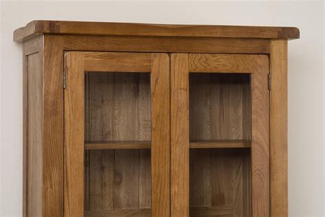 Cotswold Oak Display Cabinet Modern Furniture Direct