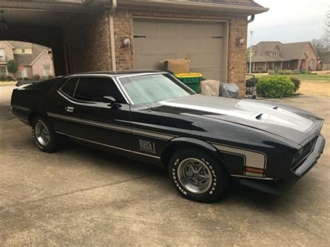 1971 Ford Mustang Mach 1 Blacksilver For Sale Ford Mustang Hardtop
