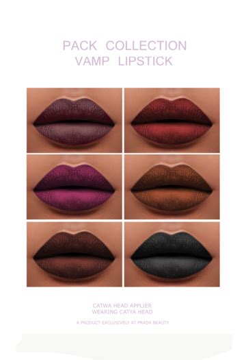 Second Life Marketplace Pbeauty Vamp Lipstick Collection Catwa