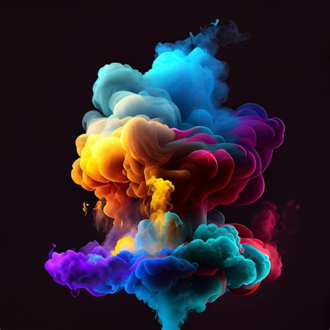 Premium Ai Image Colorful Clouds Smoke