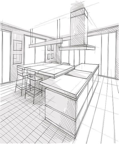 Vector Illustration Of Interior Design In The Style Of Drawing Artofit