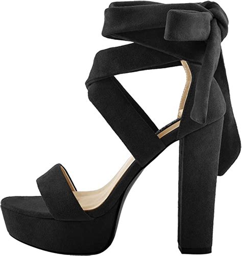 Only Maker One Band Lace Up Platform Ankle Strap Block