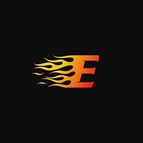 Letter E Burning Flame Logo Design Template 588220 Vector Art At Vecteezy