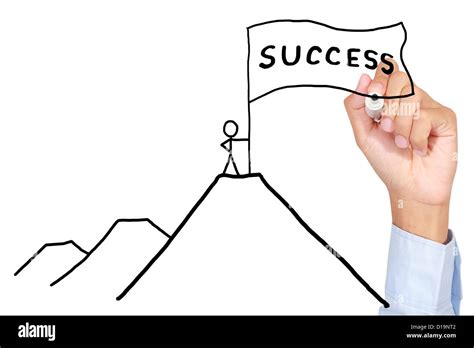 Man Drawing Success Meaning On White Board Stock Photo Royalty Free