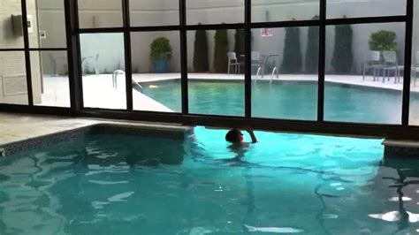 Swimming In The Indooroutdoor Pool Youtube