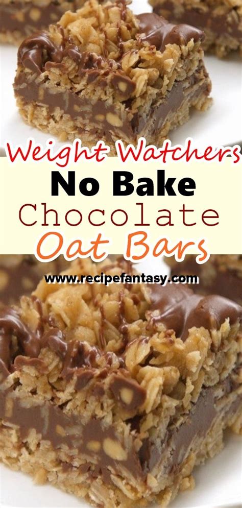 Remove from pan using overhang of paper as handles. Weight Watchers No Bake Chocolate Oat Bars Recipe ...