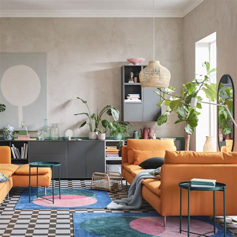 A Fashionable Living Room With Flexible Furniture Ikea