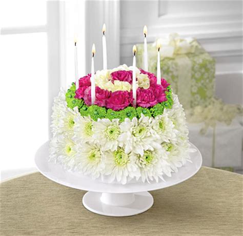 Fret not as we provide express delivery services to cater to your urgent requests. Birthday Flowers Cake - FTD Wonderful Wishes - Nationwide ...