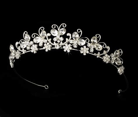Lovely Crystal Butterfly Bridal Tiara Elegant Bridal Hair Accessories