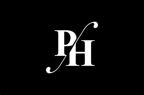 Ph Monogram Logo Design By Vectorseller