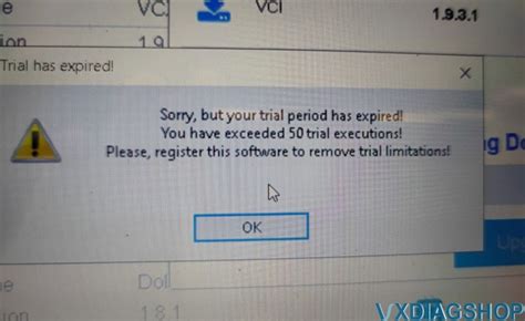 Vxdiagshop Vxdiag Scanner Technical Blog Vxdiag Odis Trial Has Expired Solution