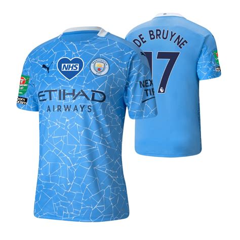 Youth Kevin De Bruyne Jersey Manchester City Home 2021 22 Light Blue