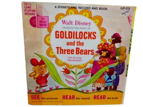 Walt Disney Goldilocks And The Three Bears 33 Lp W 24 Page Book Disneyland 315 10 61 Picclick