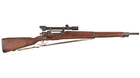 World War Ii Us Remington Arms Model 1903a3 Sniper Rifle Rock