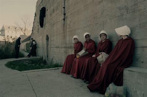 The floor was of varnished wood, with stripes and circles painted on it, for the games that were formerly played there; THE HANDMAID'S TALE ***New Series - Double Bill*** | RTÉ ...